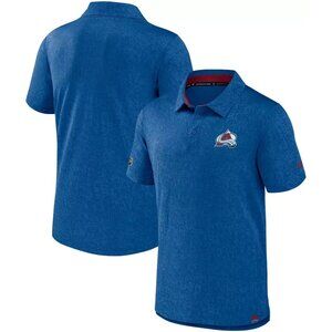 NHL Adult Colorado Avalanche 2023 Authentic Pro Jacquard Blue Polo Size Small